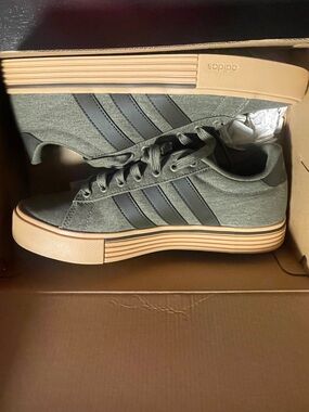 adidas Olive Green Suede Platform Sneakers with Gum Sole